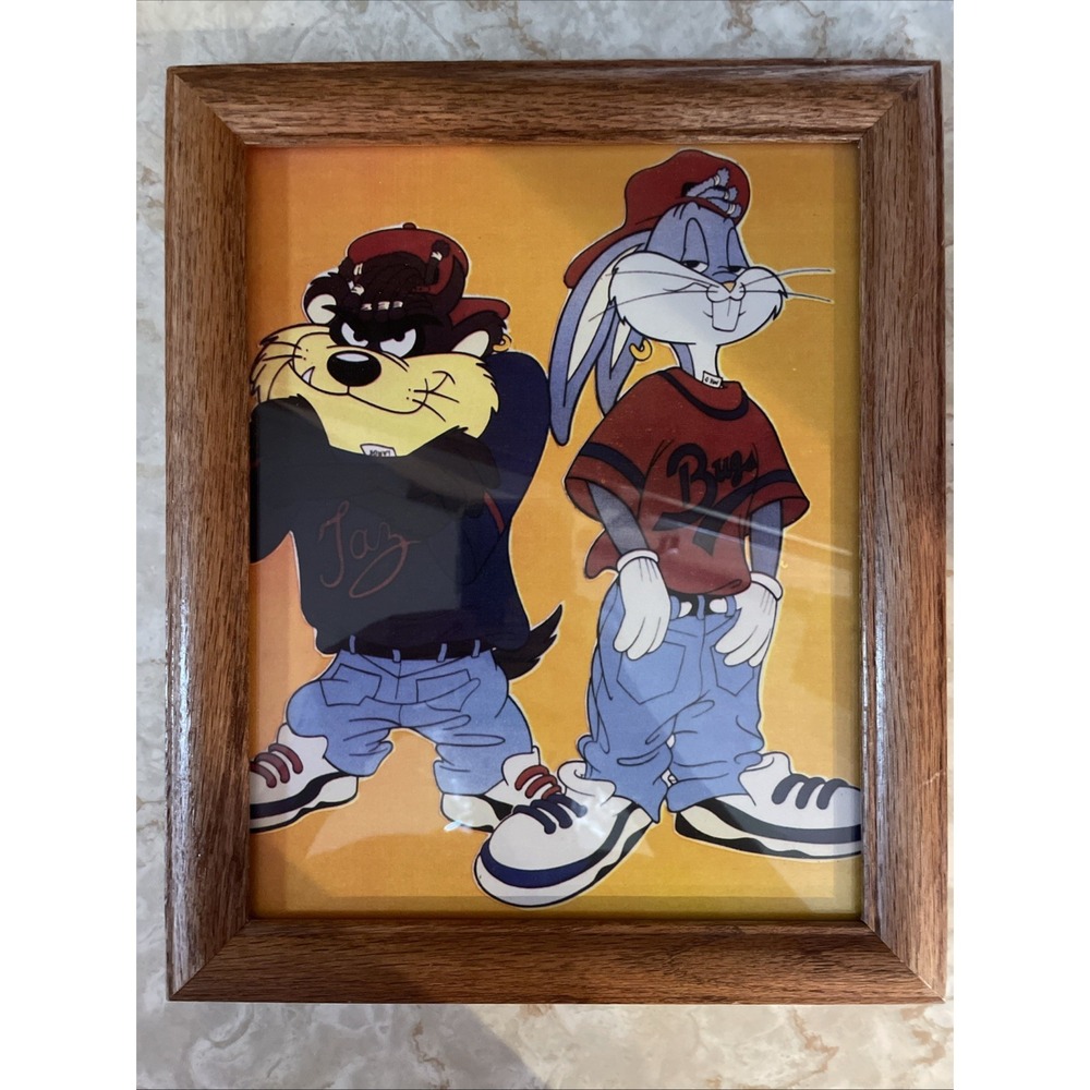 Framed Poster Looney Tunes Bugs Taz - 90s Hip-Hop Style Kris Kross‎